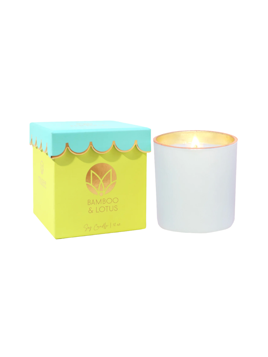Musee | Scalloped Bamboo & Lotus Soy Candle