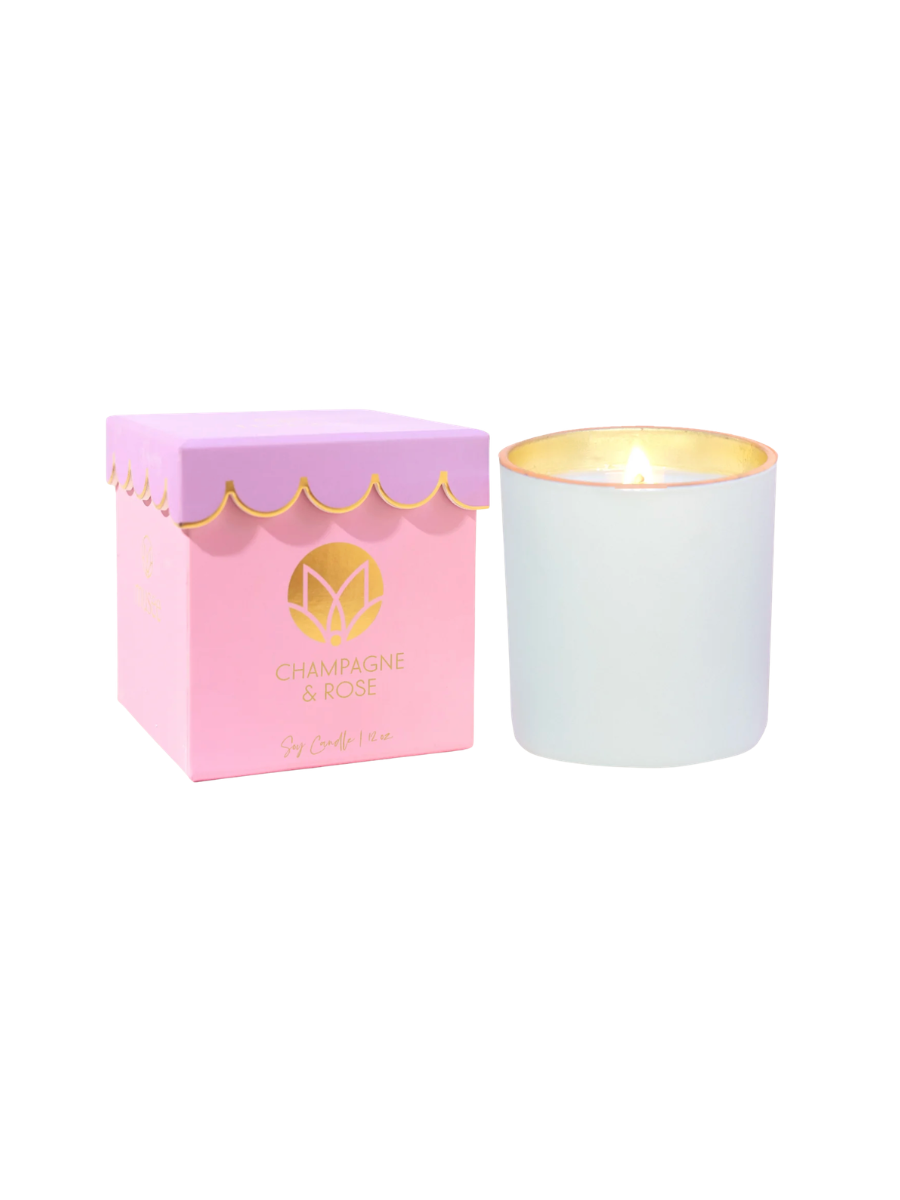 Musee | Scalloped Champagne & Rose Soy Candle