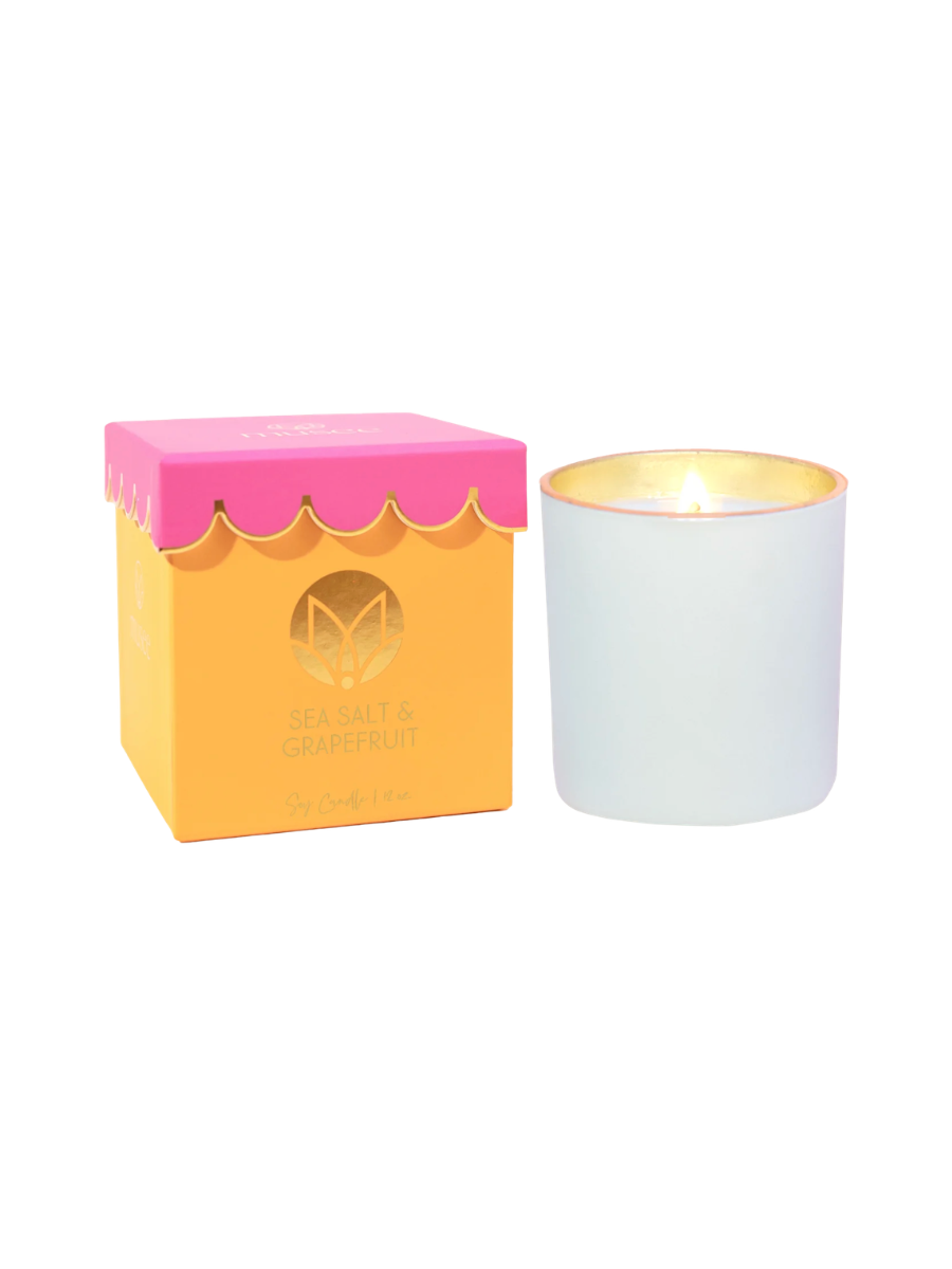 Musee | Scalloped Sea Salt & Grapefruit Soy Candle