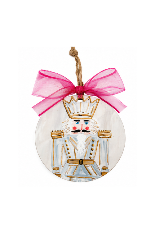 Nutcracker Christmas Ornament - Neutral hand painted gift home decor jincy's