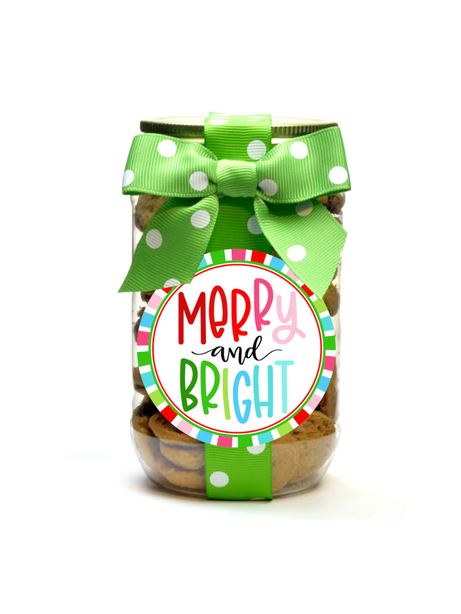 OH SUGAR | Christmas Chocolate Chip Cookie Pint Jar - Merry & Bright