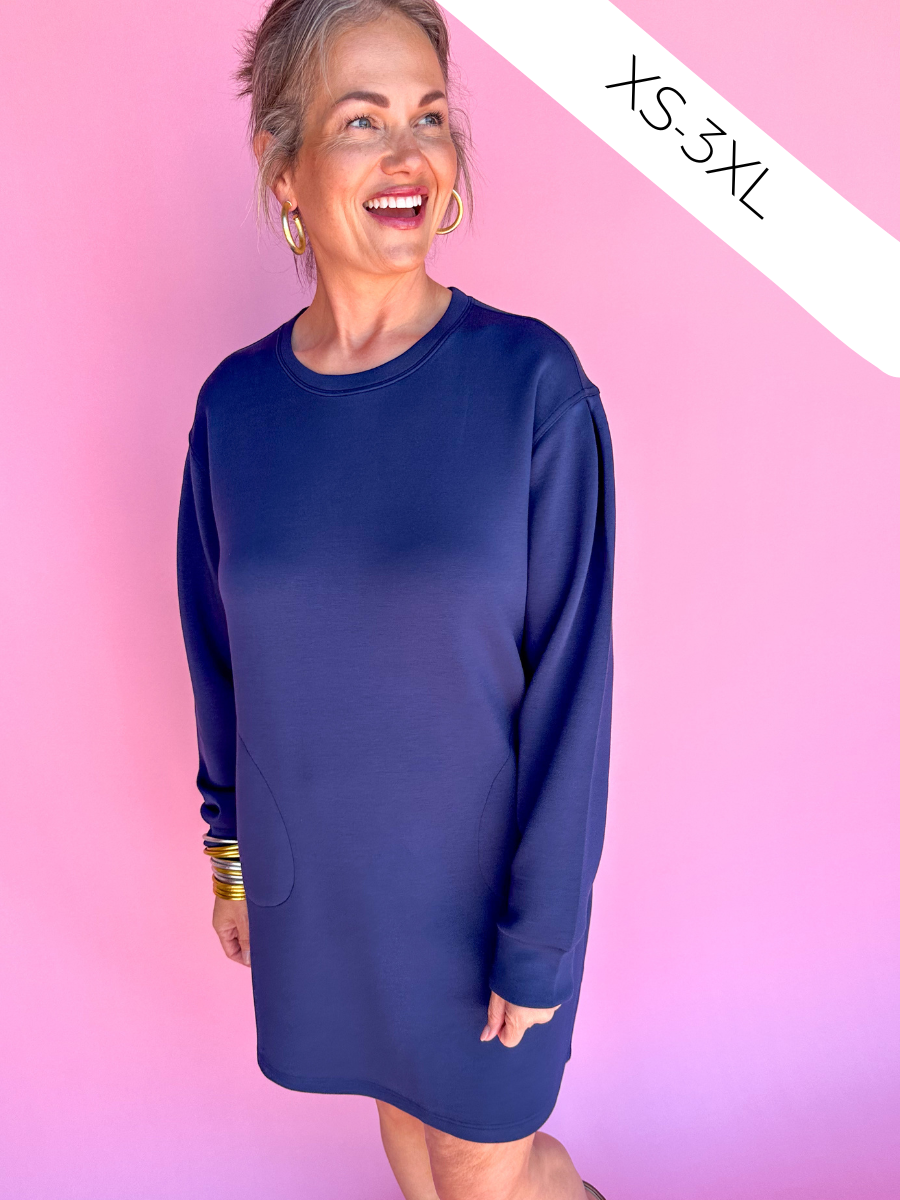 SPANX | Crew Neck Dress - Timeless Navy