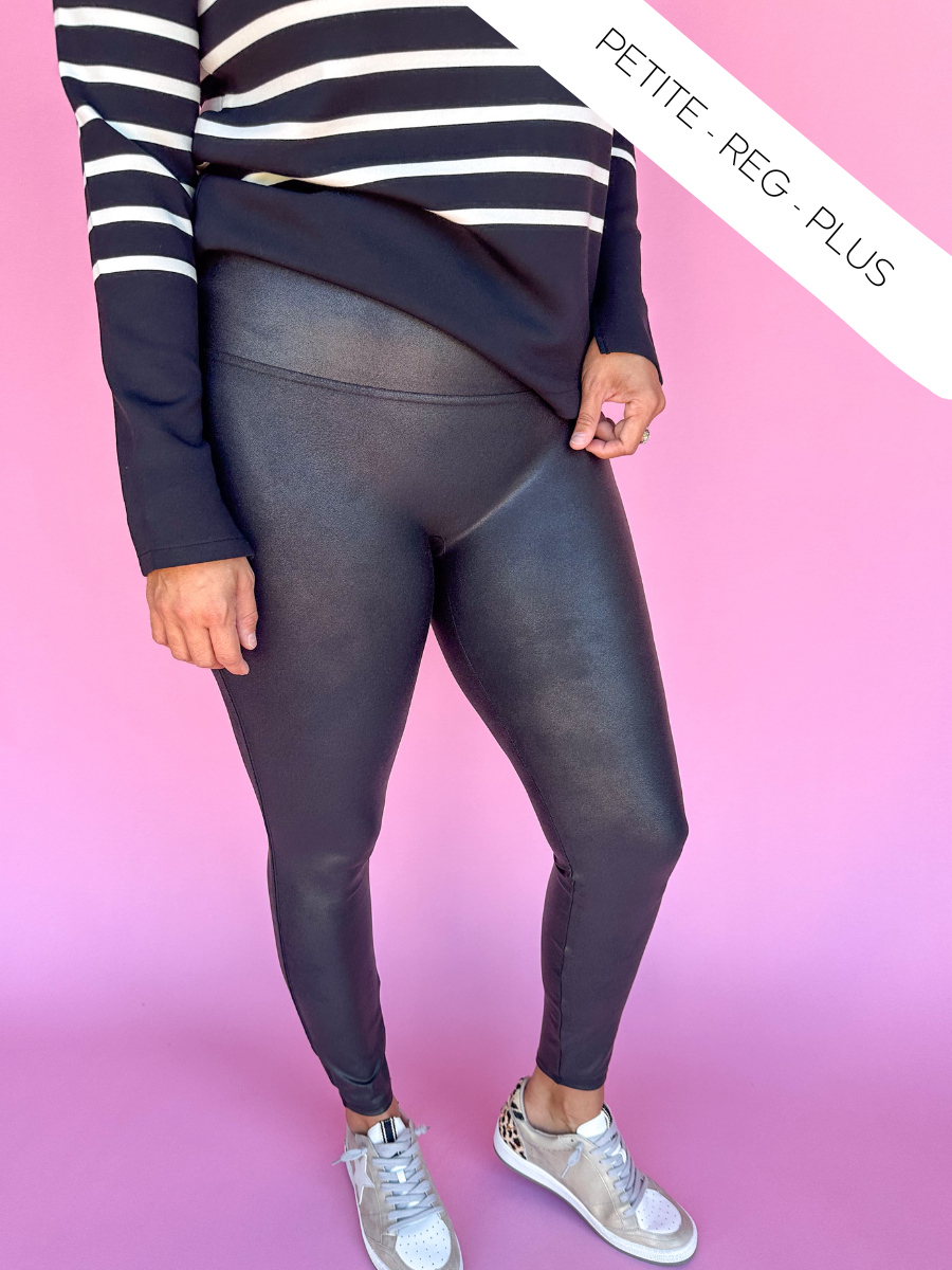SPANX Faux Leather Leggings Black - Main Image