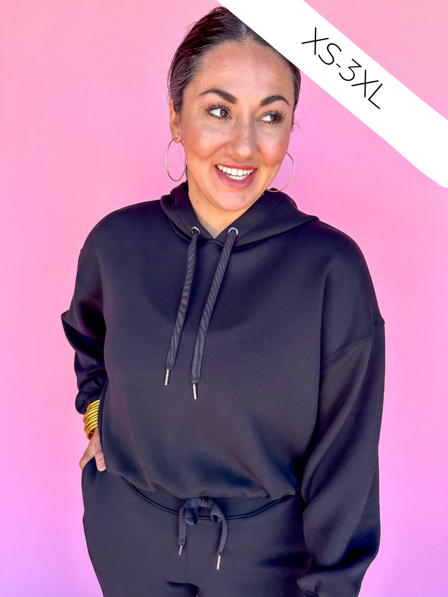 SPANX | AirEssentials Cinched Hoodie - Very Black