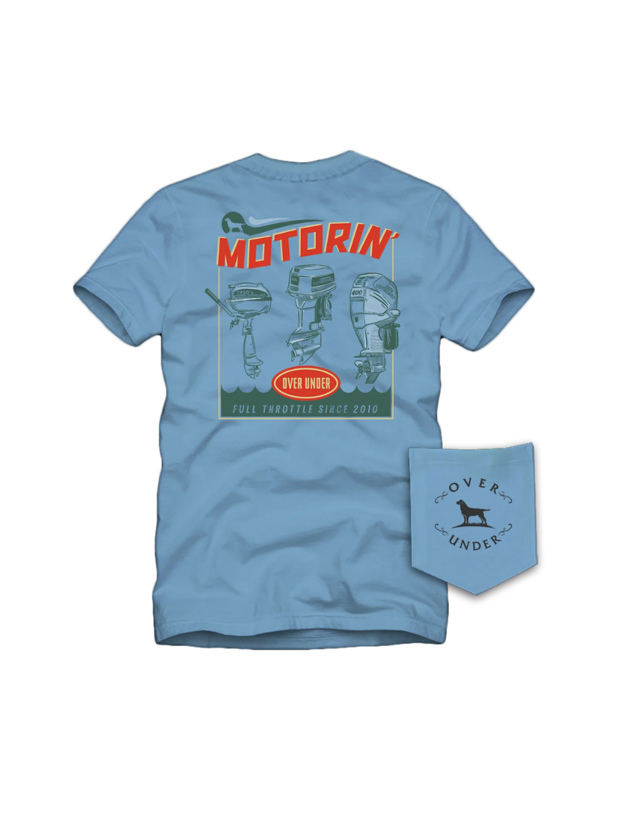Over Under | Motorin' Tee - Azure