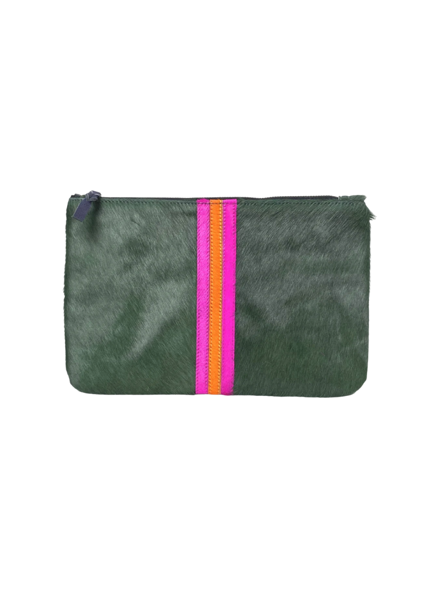 Parker & Hyde | Hyde Stripe Clutch - Forest