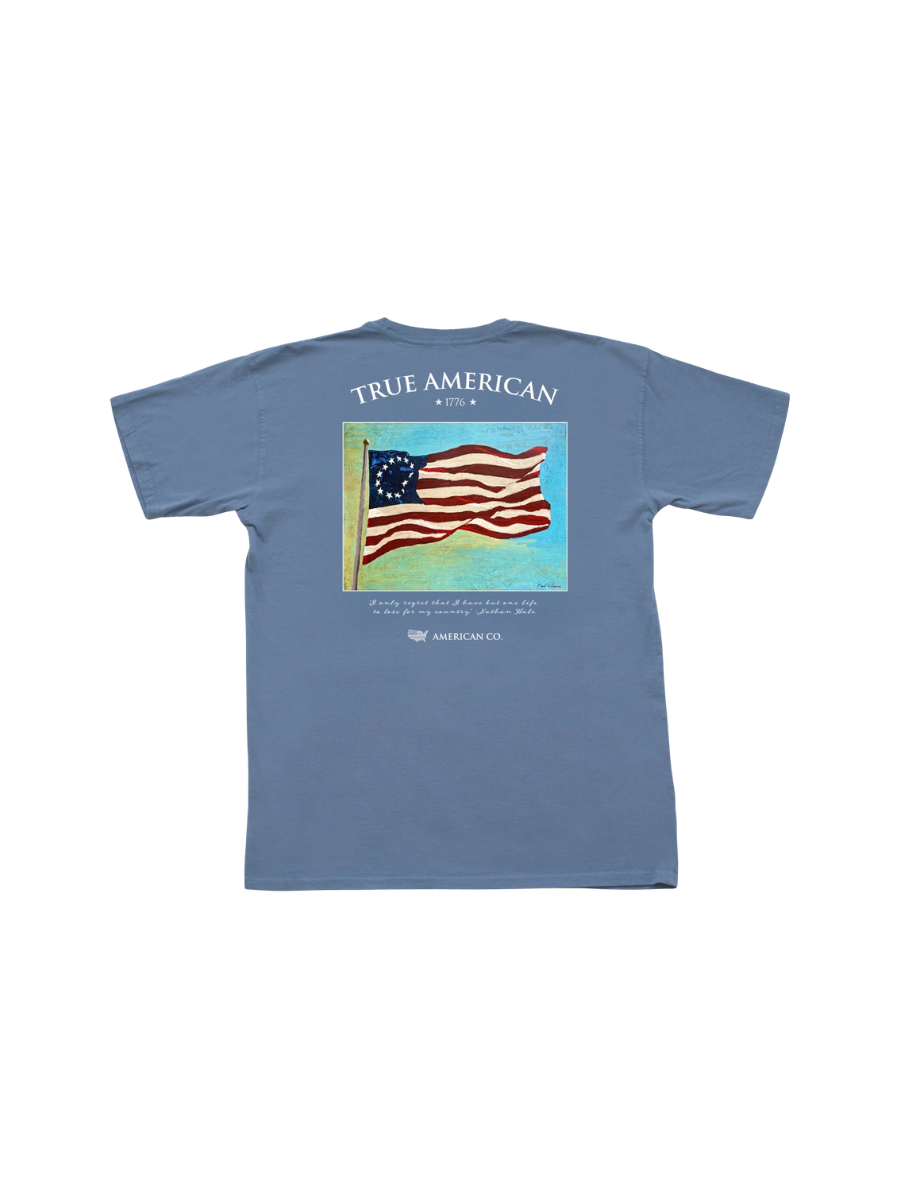 Peach State Pride American Co Betsy Ross Flag short sleeve Tee denim tripp