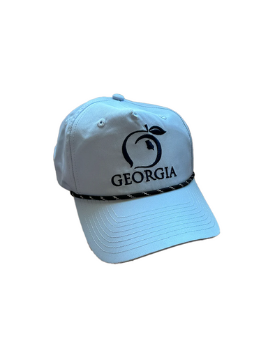 Peach State Pride Original Georgia Peach 5 Panel Performance Hat Sky Blue Embroidered Rope Hat Men's Hat Adjustable Jincy's Tripp