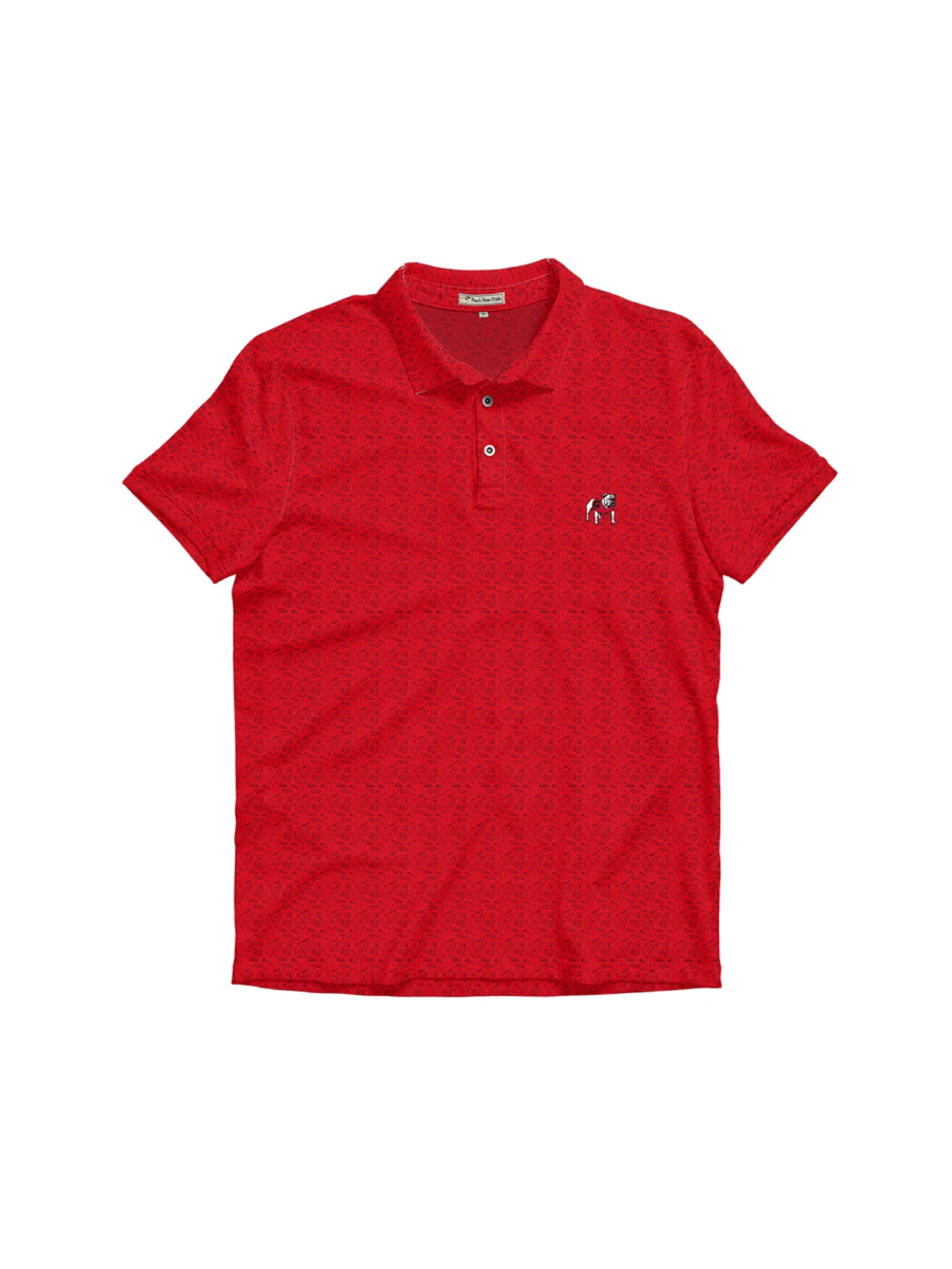 Peach State Pride | UGA®️ Standing Dawg The Classic City Patterned Performance Polo