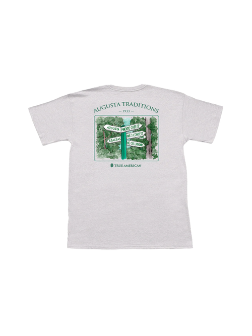 Peach State Pride Augusta Traditions S/S Tee Light Gray golf inspired mens