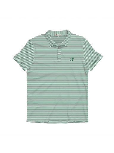 Peach State Pride Heathered Jasmine Performance Polo Pine Green and White Plus Size Men's Polo Short Sleeve Performance Material Men's Dress Shirt Jincy's Tripp