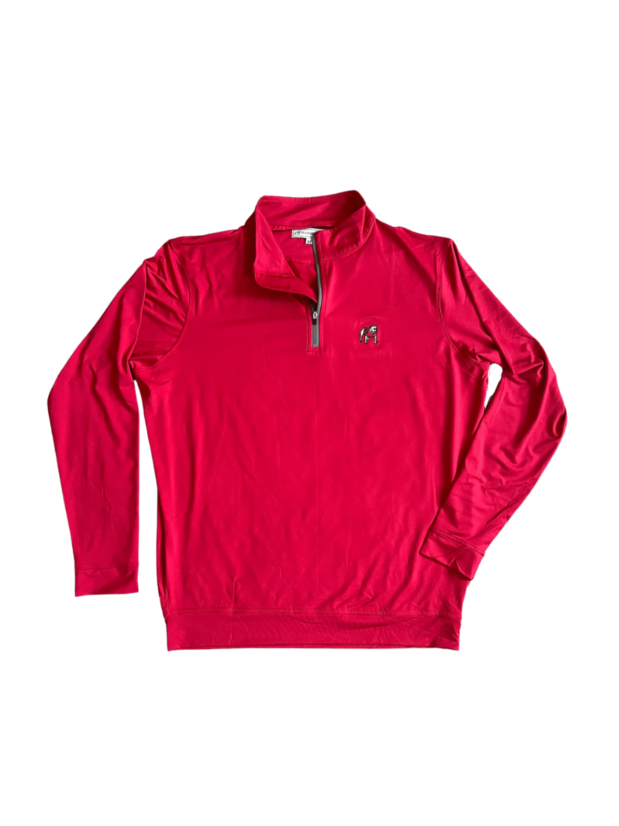 Peach State Pride | UGA Standing Dawg Red Performance Pullover