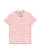 Peach State Pride Heathered Azalea Performance Polo White and Coral Stripe Collar Short Sleeve Men's Polo Men's Dress Shirt Jincy's Tripp