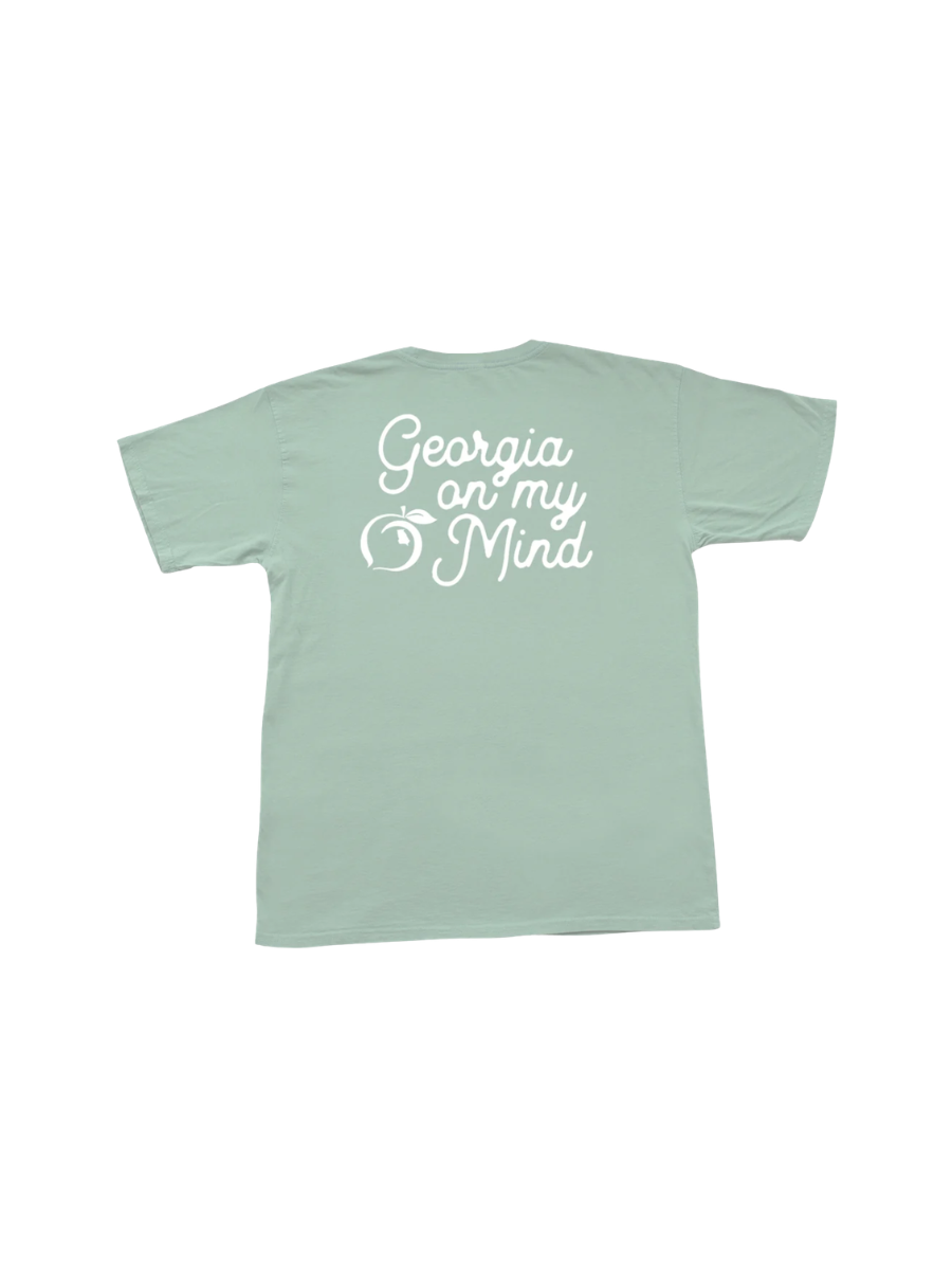 Peach State Pride | GA On My Mind Tee - Heathered Sage mens 