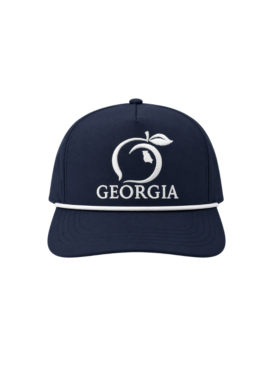 Peach State Pride | Original GA Peach Perf. Hat - Navy mens