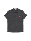 Peach State Pride | UGA®️ Gridiron Performance Polo - Gray & Black mens tripp