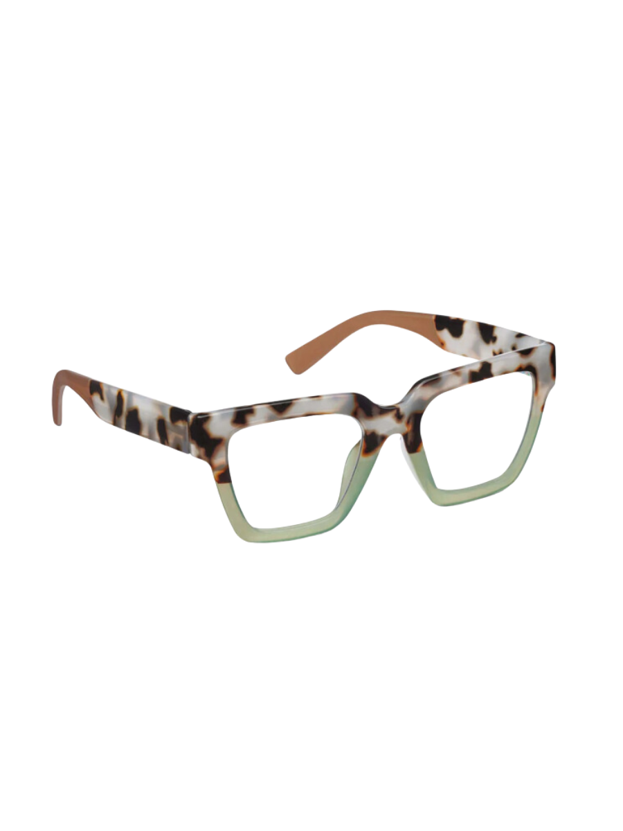 PEEPERS | Take A Bow Blue Light Readers - Chai Tortoise/Green
