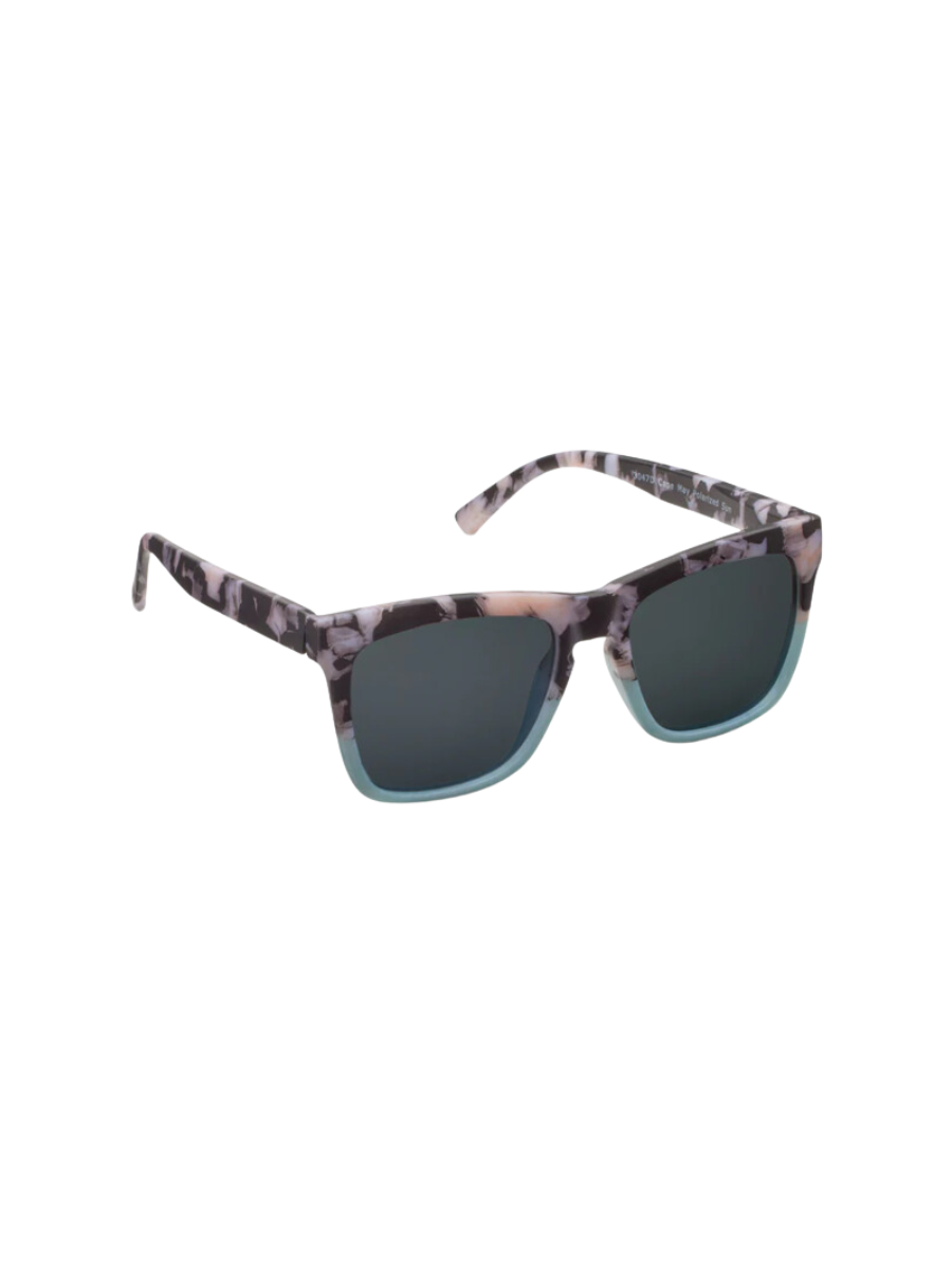 PEEPERS | Cape May Sun Readers - Black Marble/Mint