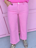 Gingham Gal Pants - Pink