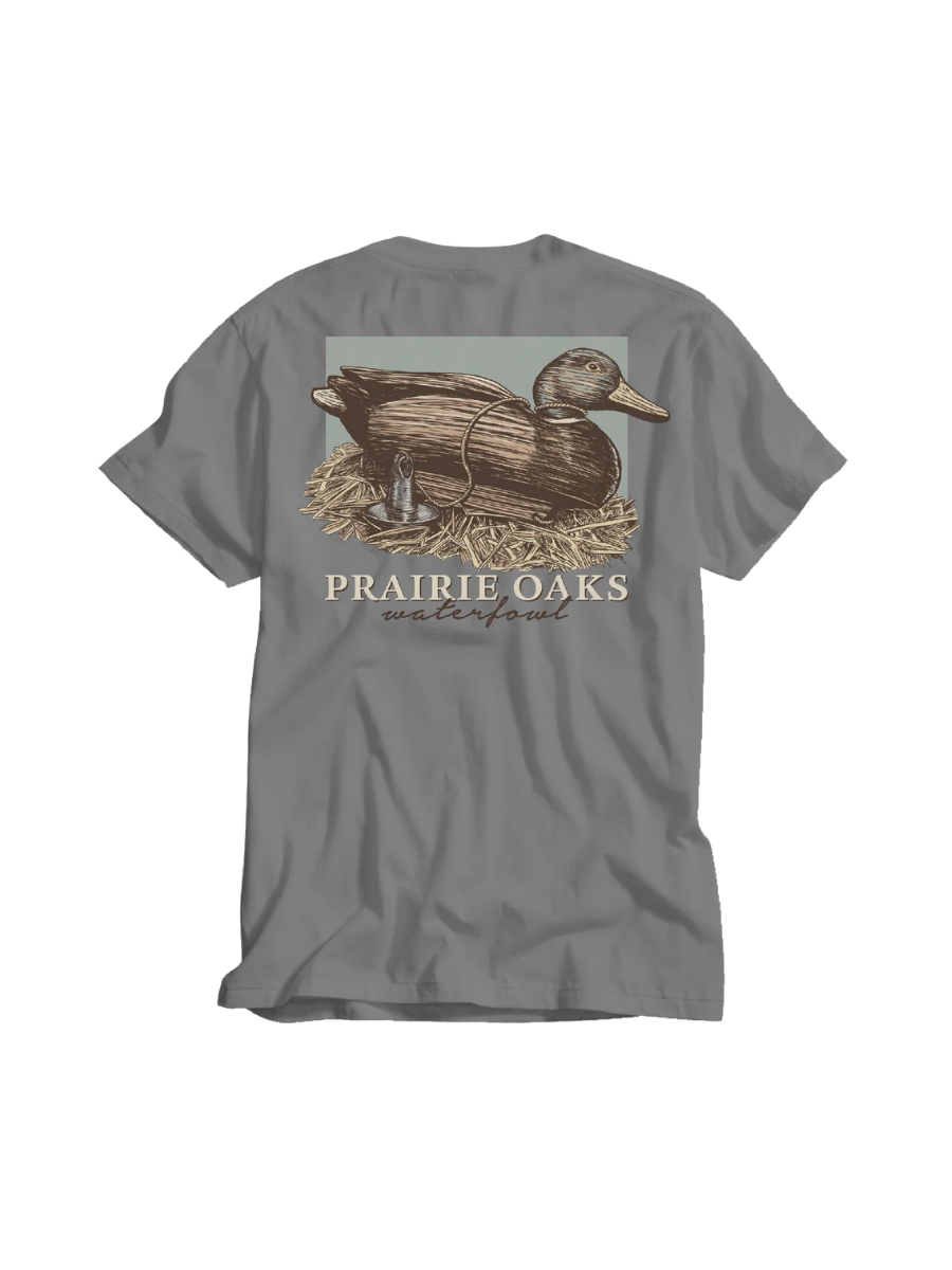 Prairie Oaks Waterfowl | Antique Decoy Tee - Graphite