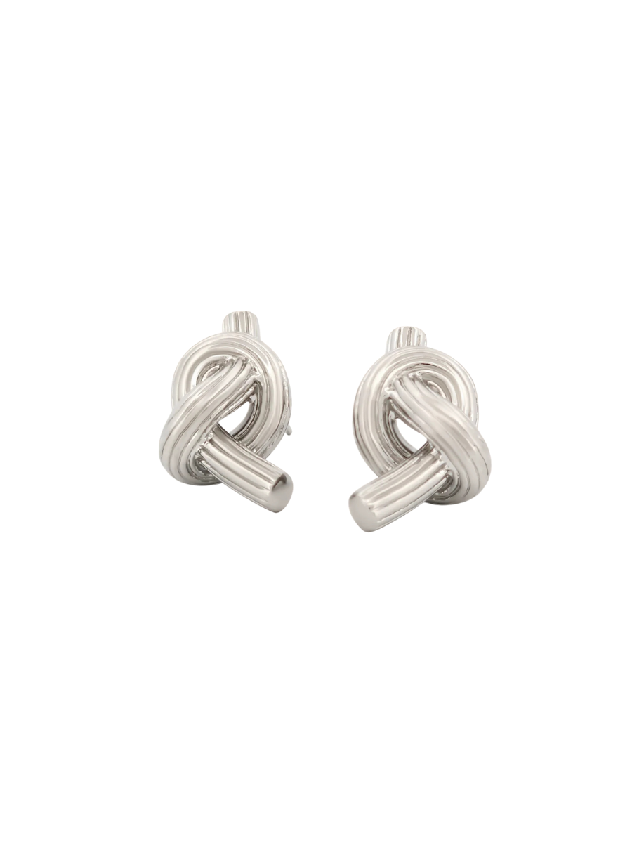 PRESSIE | Unity Knot Earrings - Silver