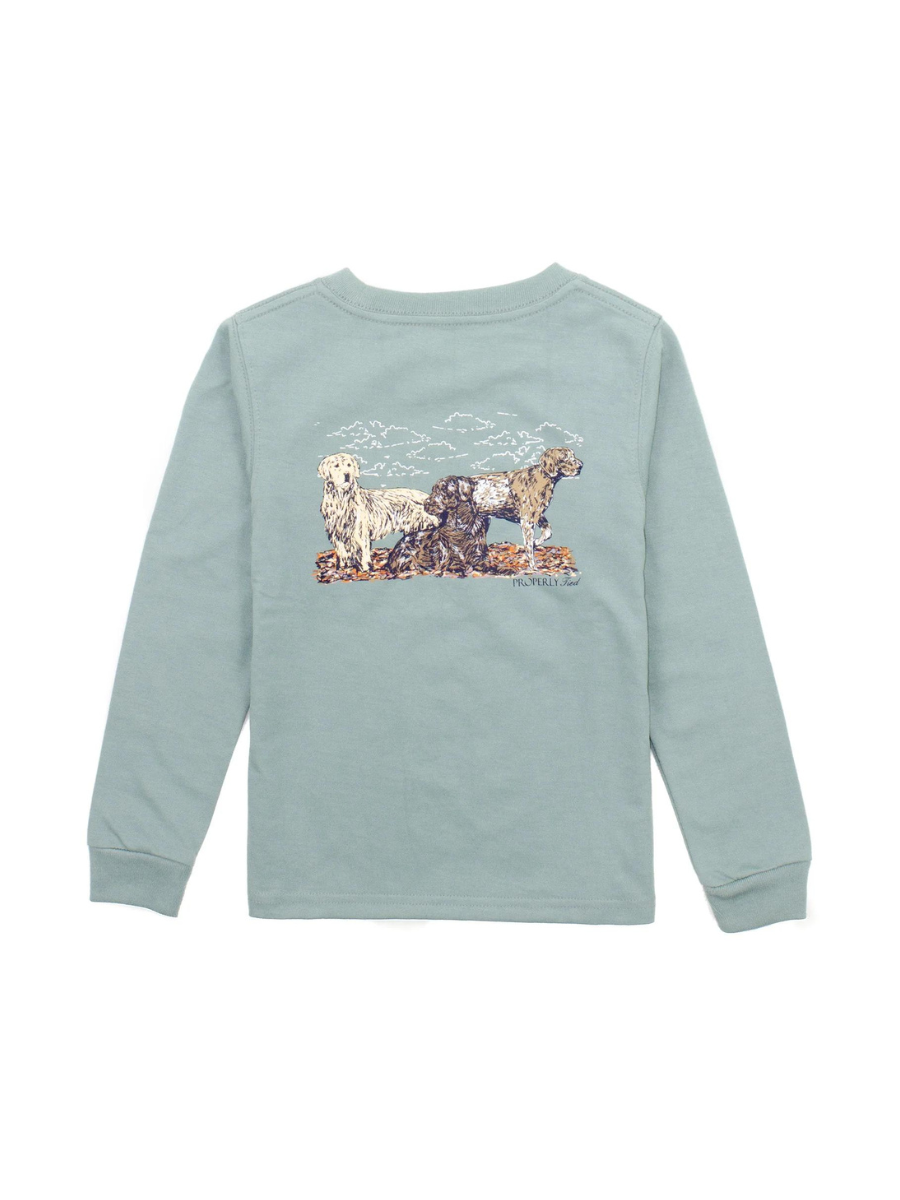 Properly Tied | Hunting Dogs LS Tee - Fog