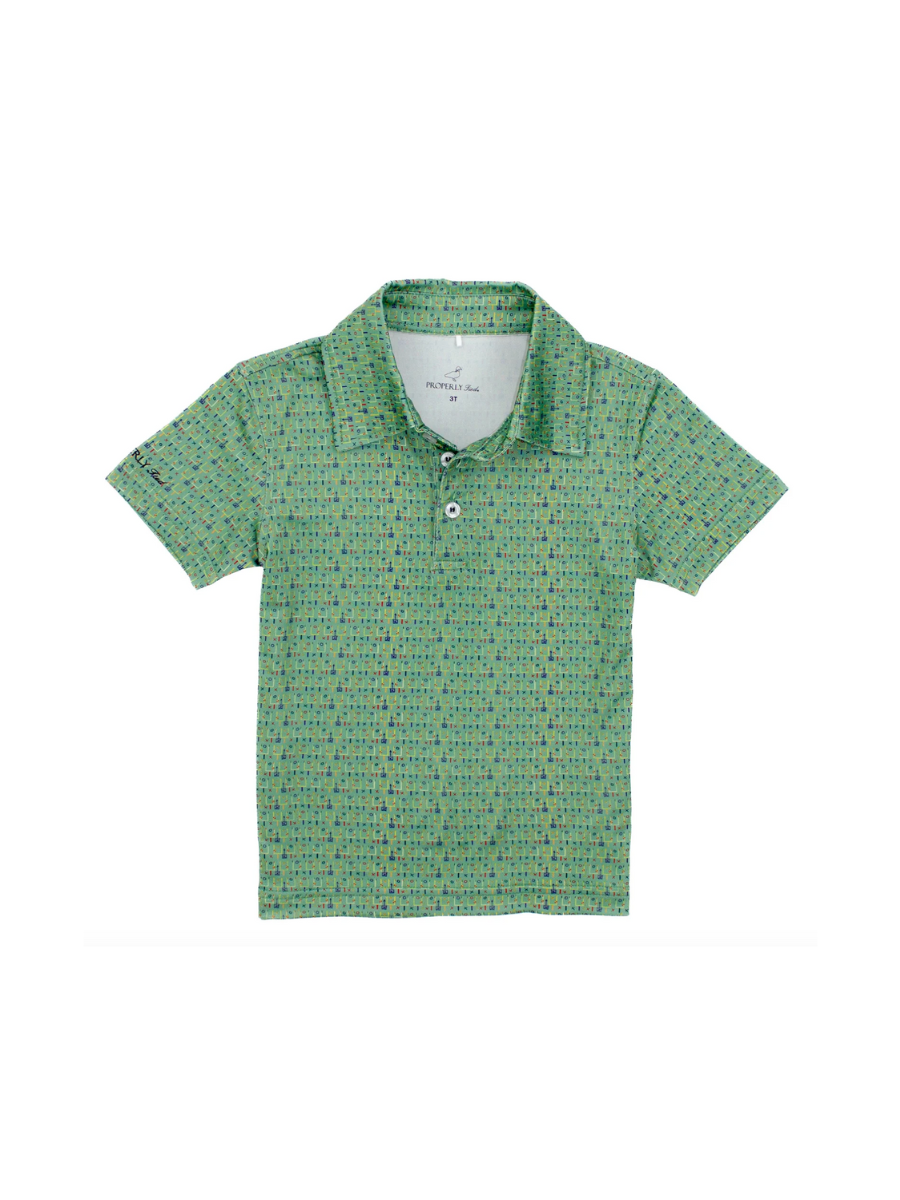 Properly Tied | YOUTH Inlet Polo - Football