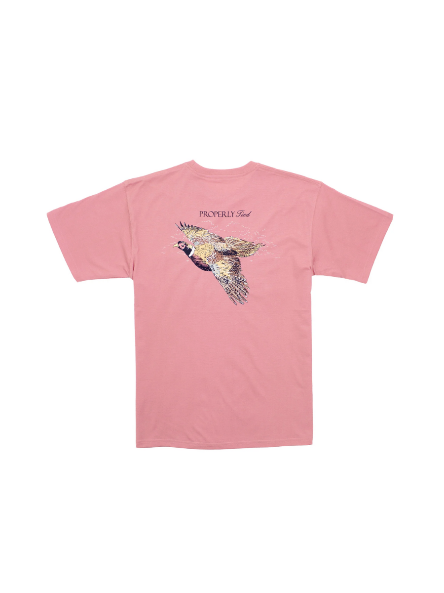 Properly Tied | Pheasant Hunt Tee - Salmon