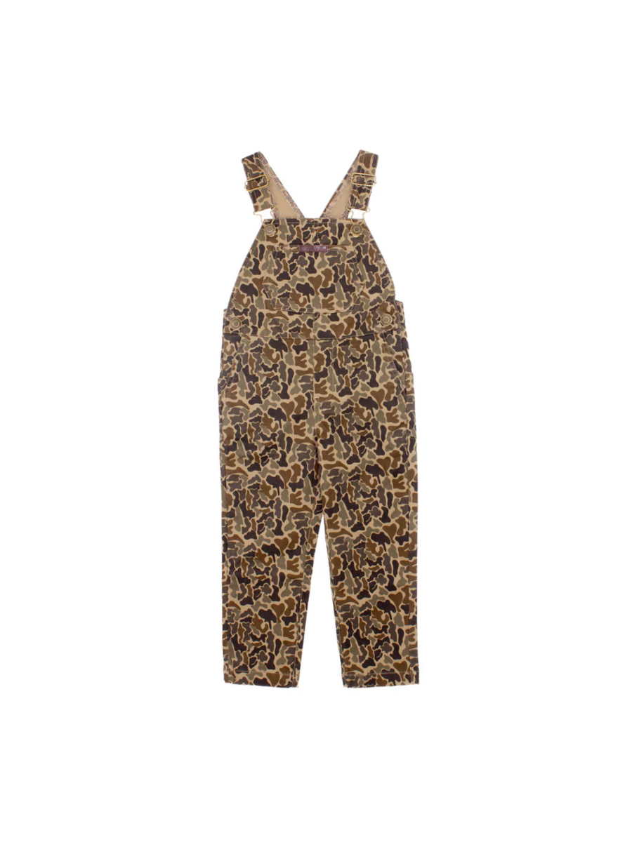 Properly Tied | YOUTH Harvest Overalls - Vintage Camo