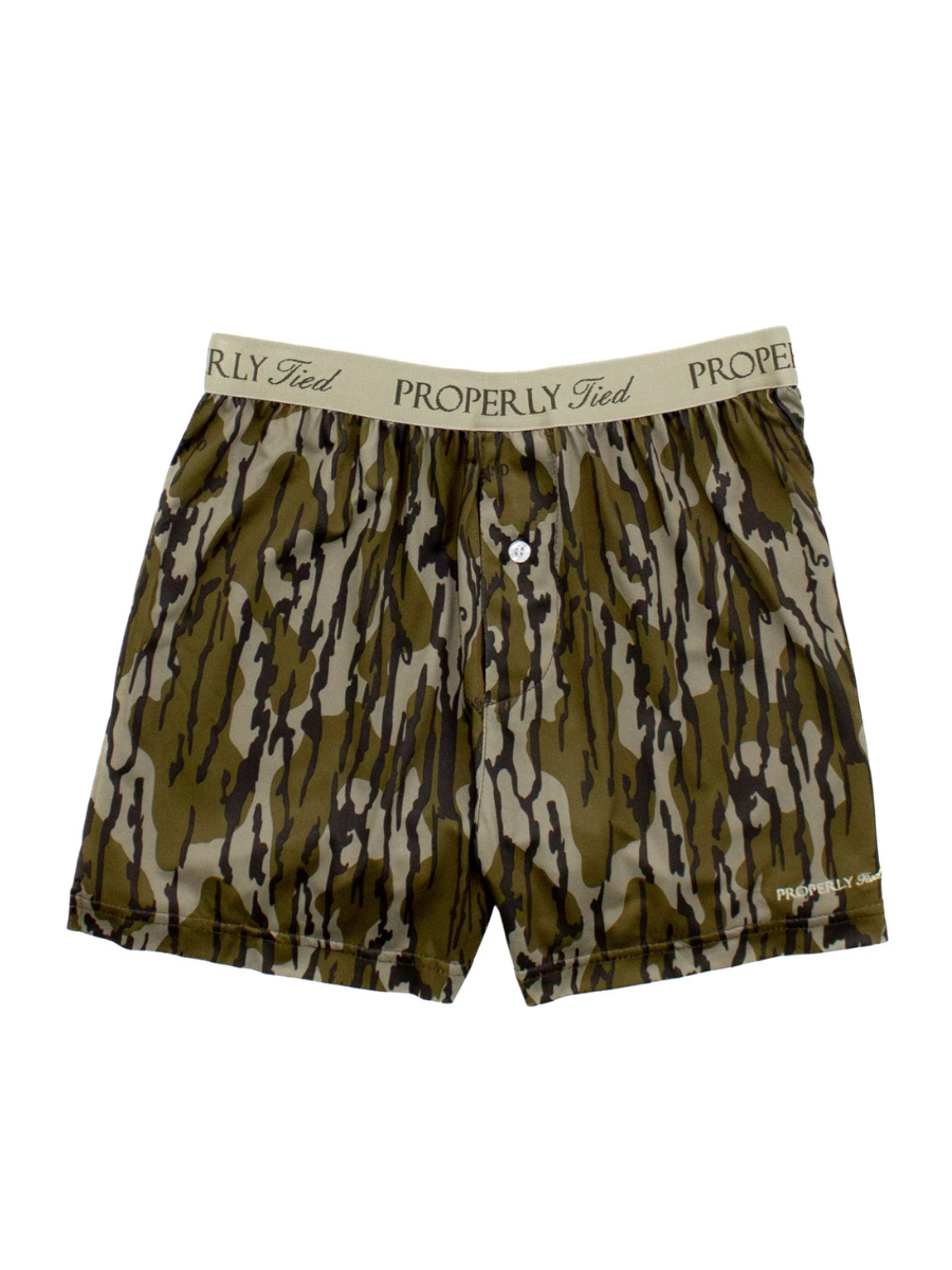 Properly Tied | YOUTH Inlet Boxers - Mossy Oak Original