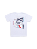 Properly Tied | YOUTH Americana Pennant Tee - White