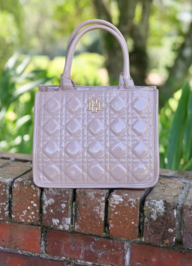 Caroline Hill | Ricky Tote - Taupe Patent LQ