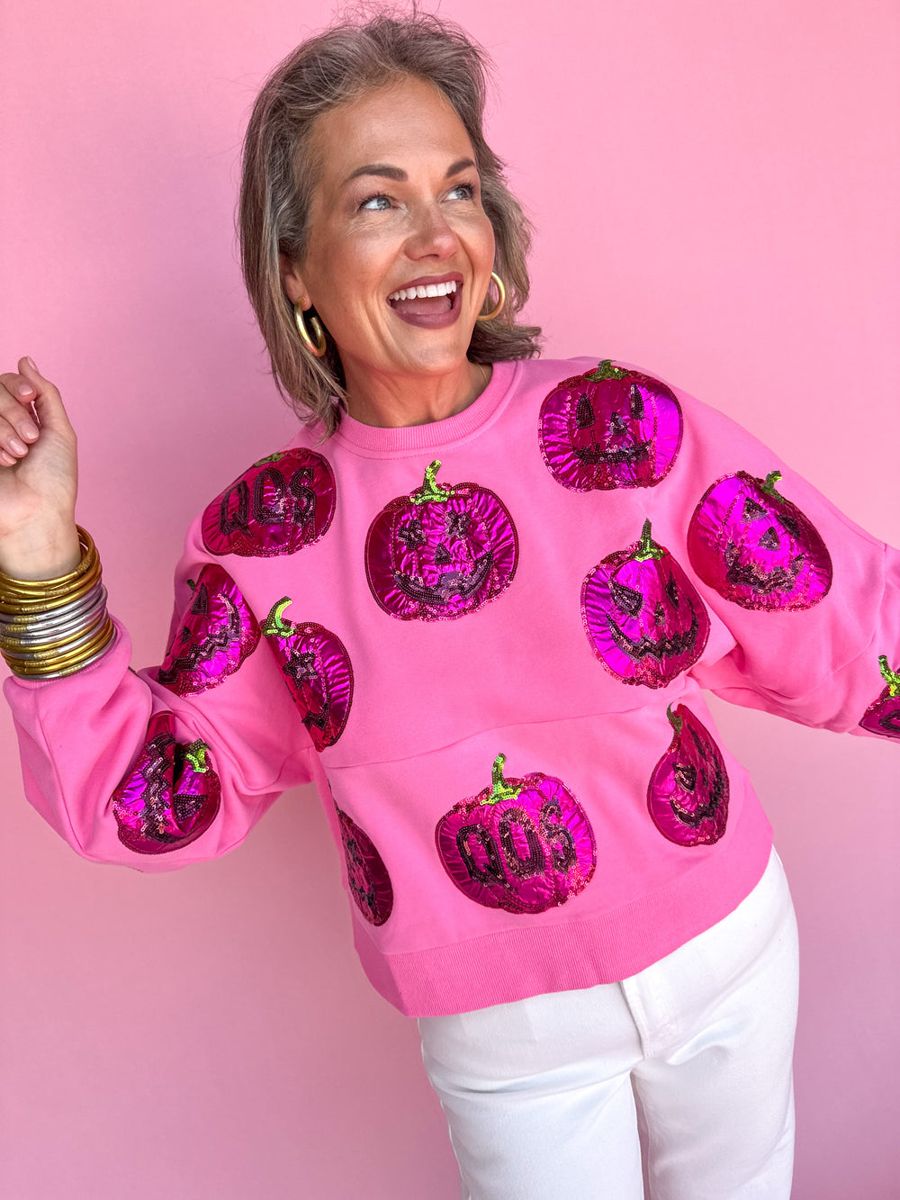 QUEEN OF SPARKLES | Pink QOS O’Lantern Sweatshirt