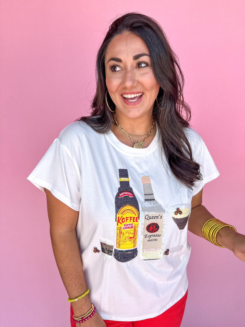 QUEEN OF SPARKLES | White Espresso Martini Tee