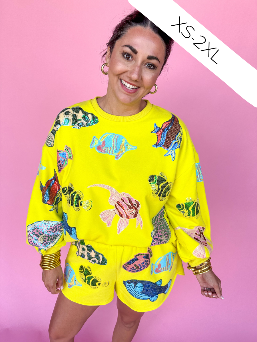 QUEEN OF SPARKLES | Yellow Multi Fish Set