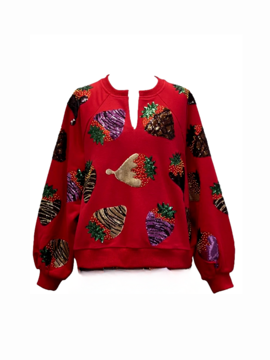 QUEEN OF SPARKLES | Chocolate Covered Strawberries Sweatshirt
