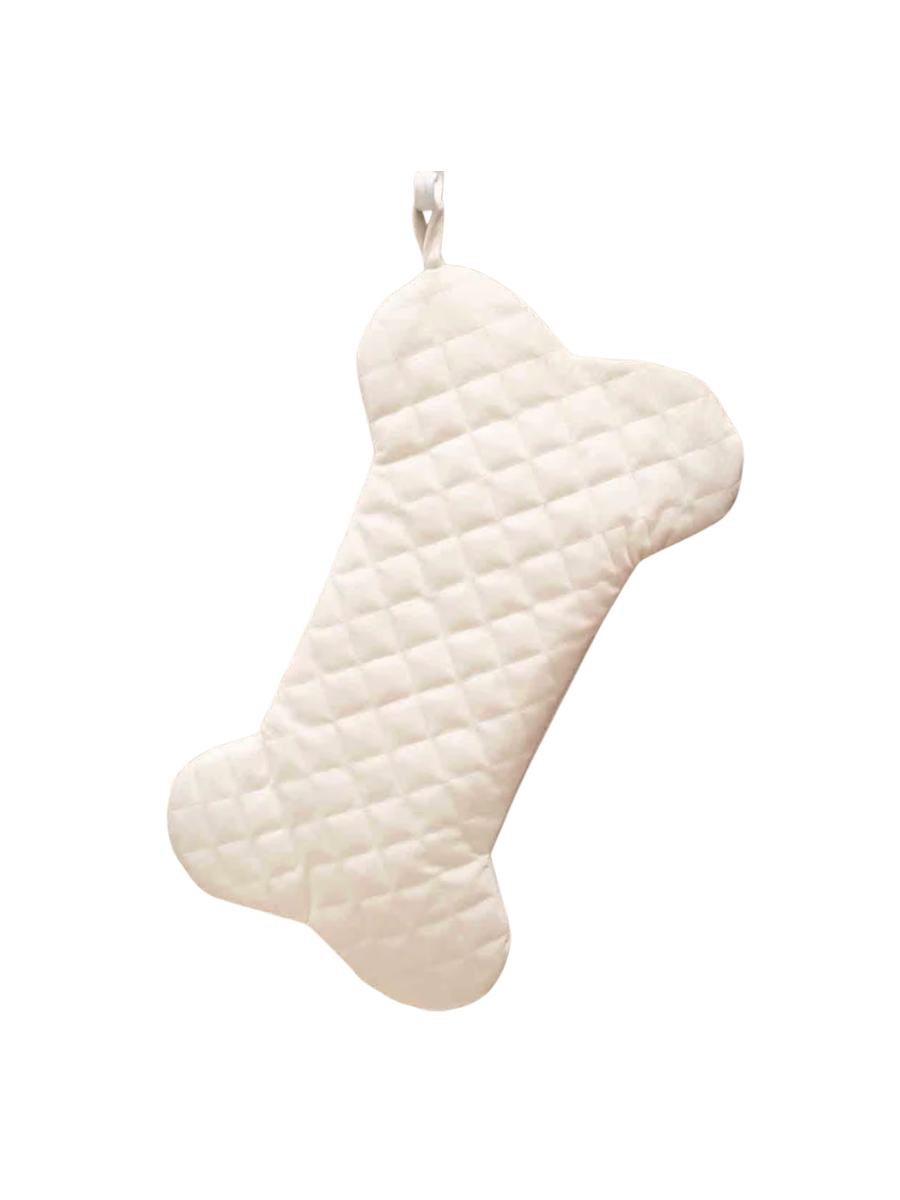 Quilted Dog Bone Stocking Cream Royal Standard Pet Christmas Home Decor Jincy's
