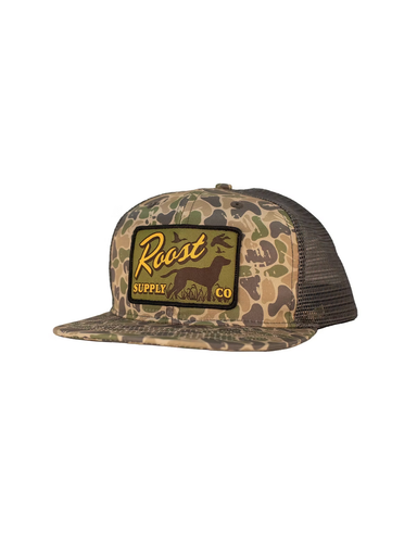Roost Backwoods Patch Hat Camo dog bird jincy's 
