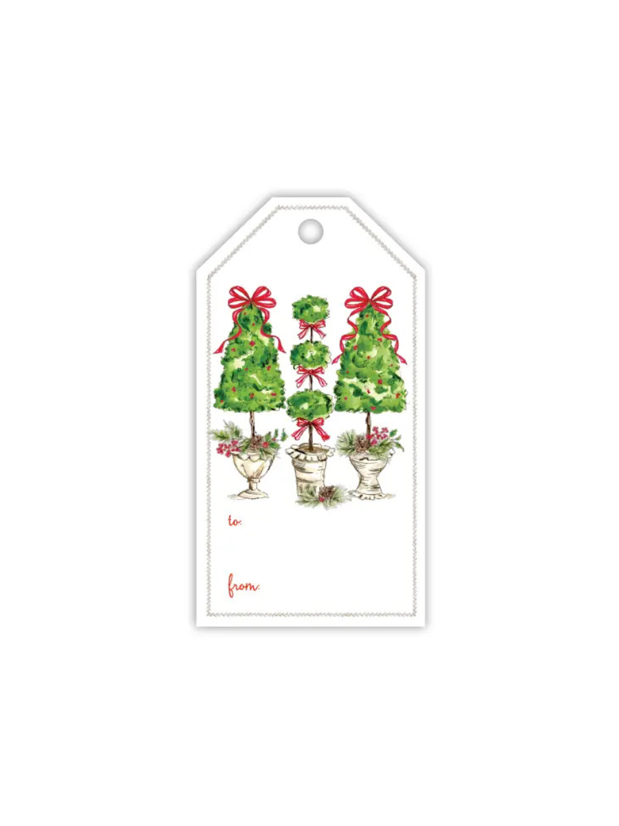 Rosanne Beck | Gift Tag - Christmas Topiary Trio