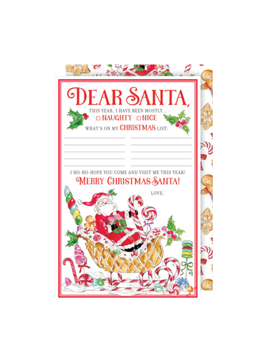 Rosanne Beck | Letter To Santa - Santa In Gingerbread Sleigh