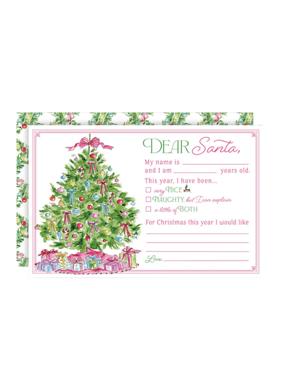 Rosanne Beck | Letter To Santa - Christmas Tree With Colorful Ornaments