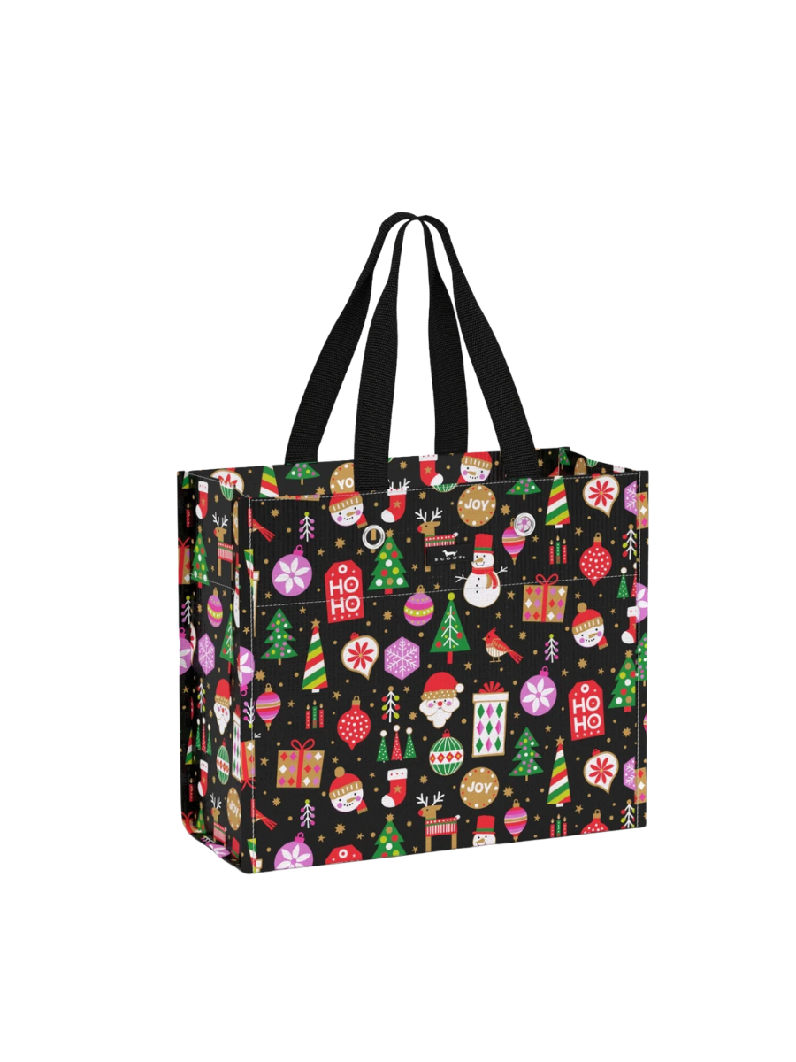 SCOUT | Large Gift Bag - Secret Santa snowman reindeer trees christmas reusable womens gift jincy's