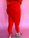 SPANX Booty Boost 7/8 Leggings Poppy Women's Leggings Athletic Wear On The Go Tummy Control Boutique Jincy's Athleisure Leisure Orange Red vibrant Plus Size