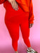 SPANX Booty Boost 7/8 Leggings Poppy Women's Leggings Athletic Wear On The Go Tummy Control Boutique Jincy's Athleisure Leisure Orange Red vibrant Plus Size