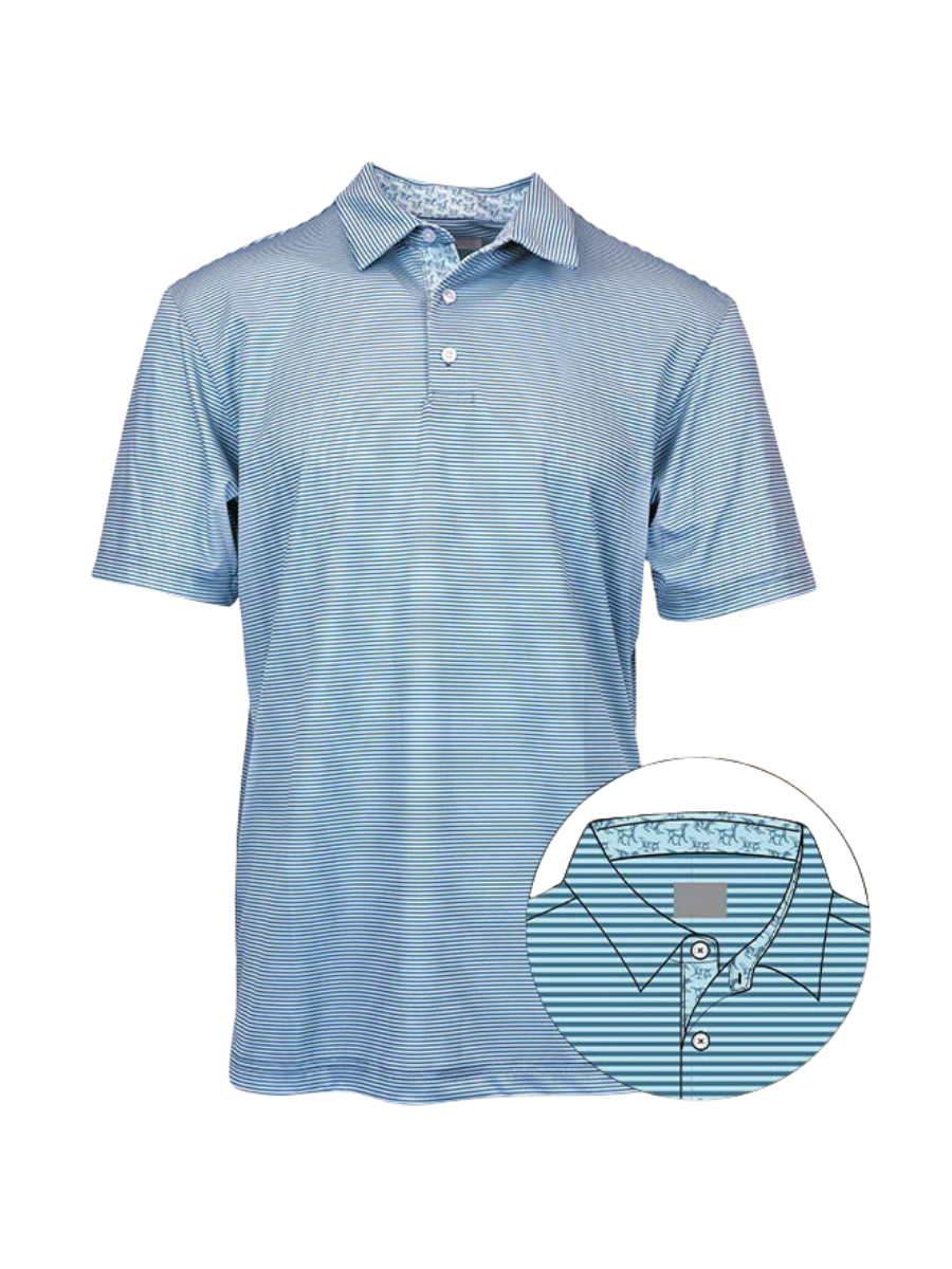 STRUTTIN' COTTON | Andy Stripe Polo - Dogs