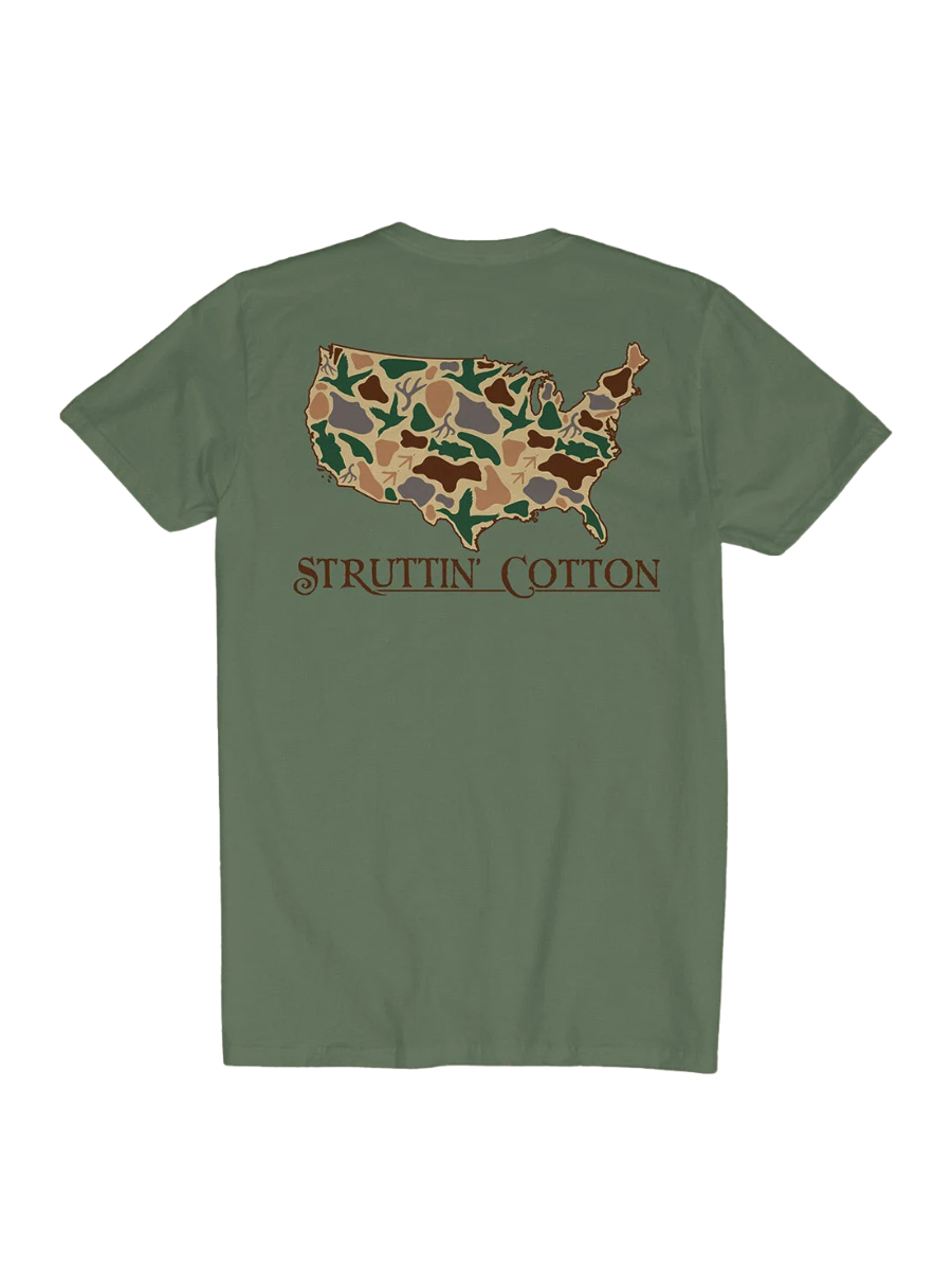 STRUTTIN' COTTON | USA Standout Camo Tee