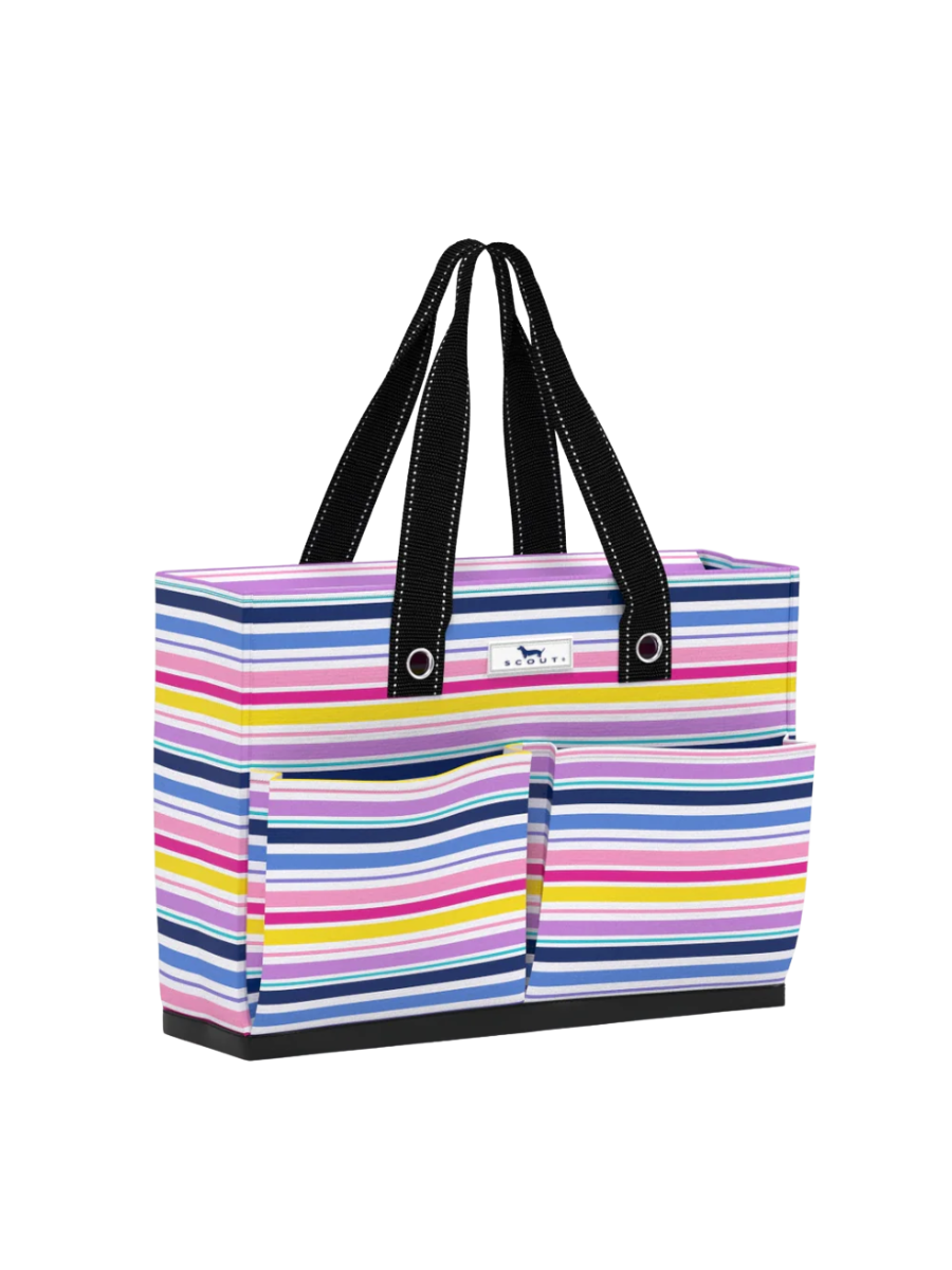 SCOUT Uptown Girl Pocket Tote Stripe A Pose