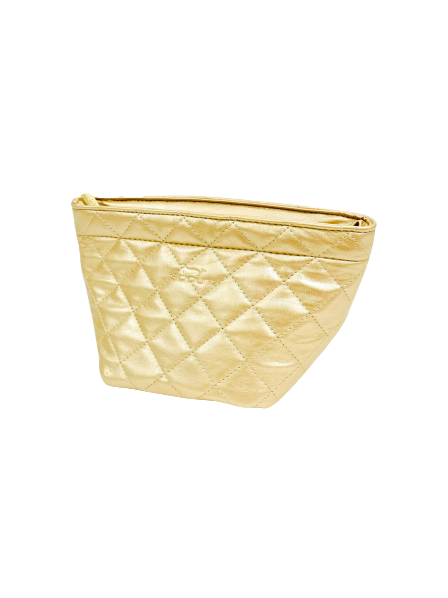 SCOUT | Crown Jewels Make Up Bag - Gold Quilted