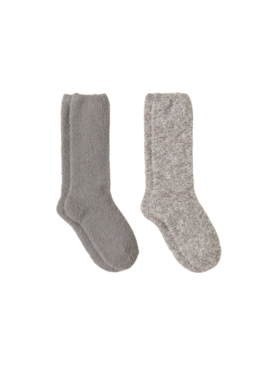 Barefoot Dreams | CozyChic Sock Set - Pewter