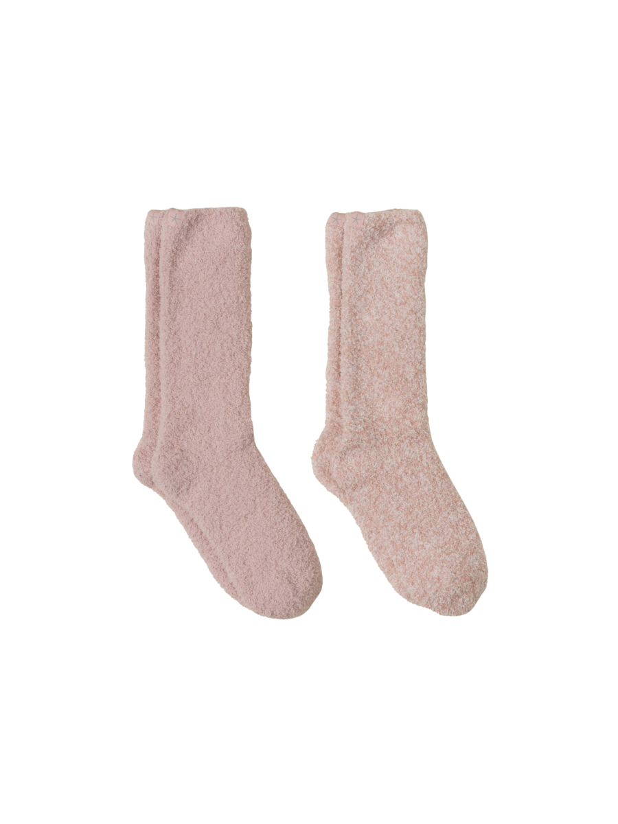 Barefoot Dreams | CozyChic Sock Set - Dusty Rose